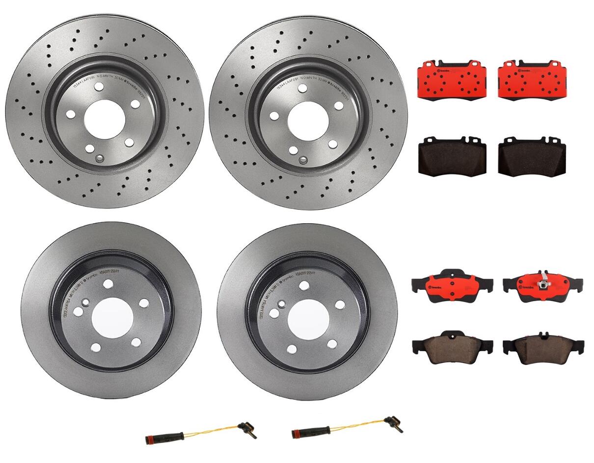 Brembo Brake Pads and Rotors Kit - Front and Rear (330mm/300mm) (Ceramic)